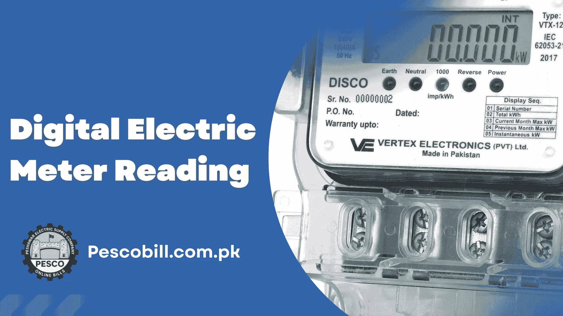 Digital Electric Meter Reading