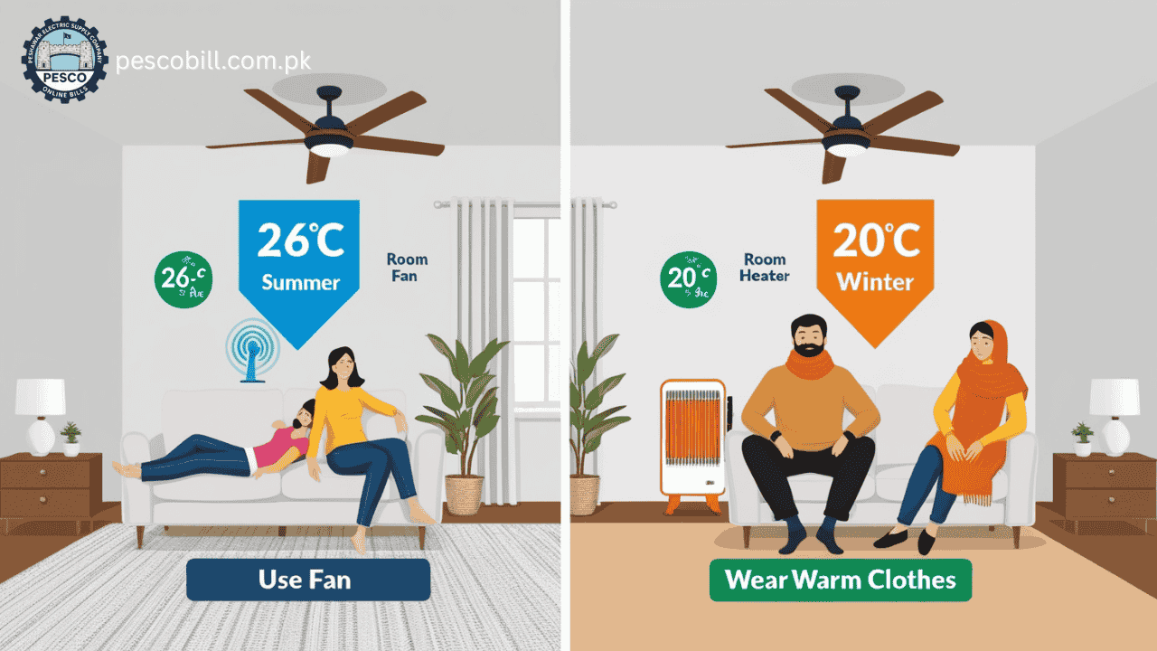 Untitled design (3) (1) Smart use of AC and heater to save electricity.