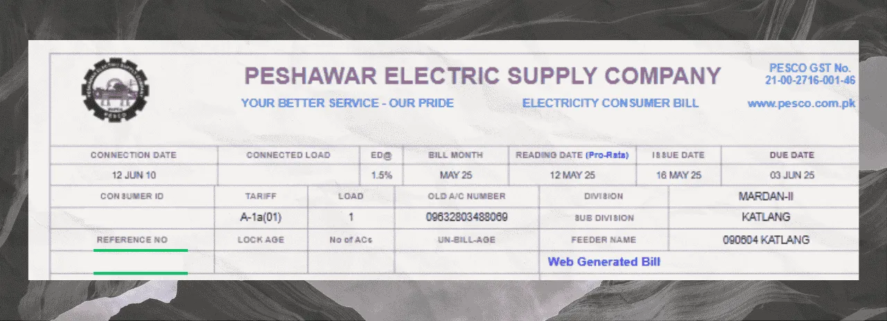pesco bill refrence number pesco bill reference number